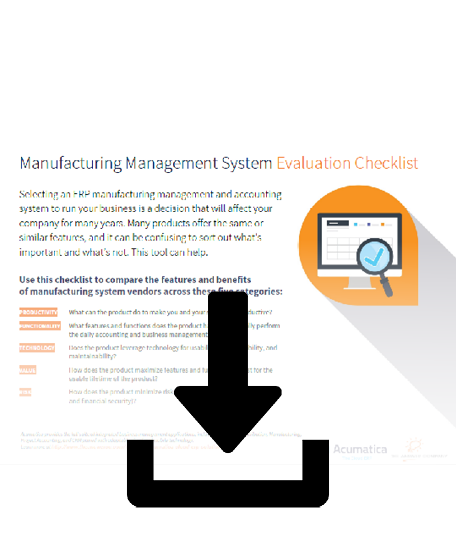 Acumatica manufacturing checklist